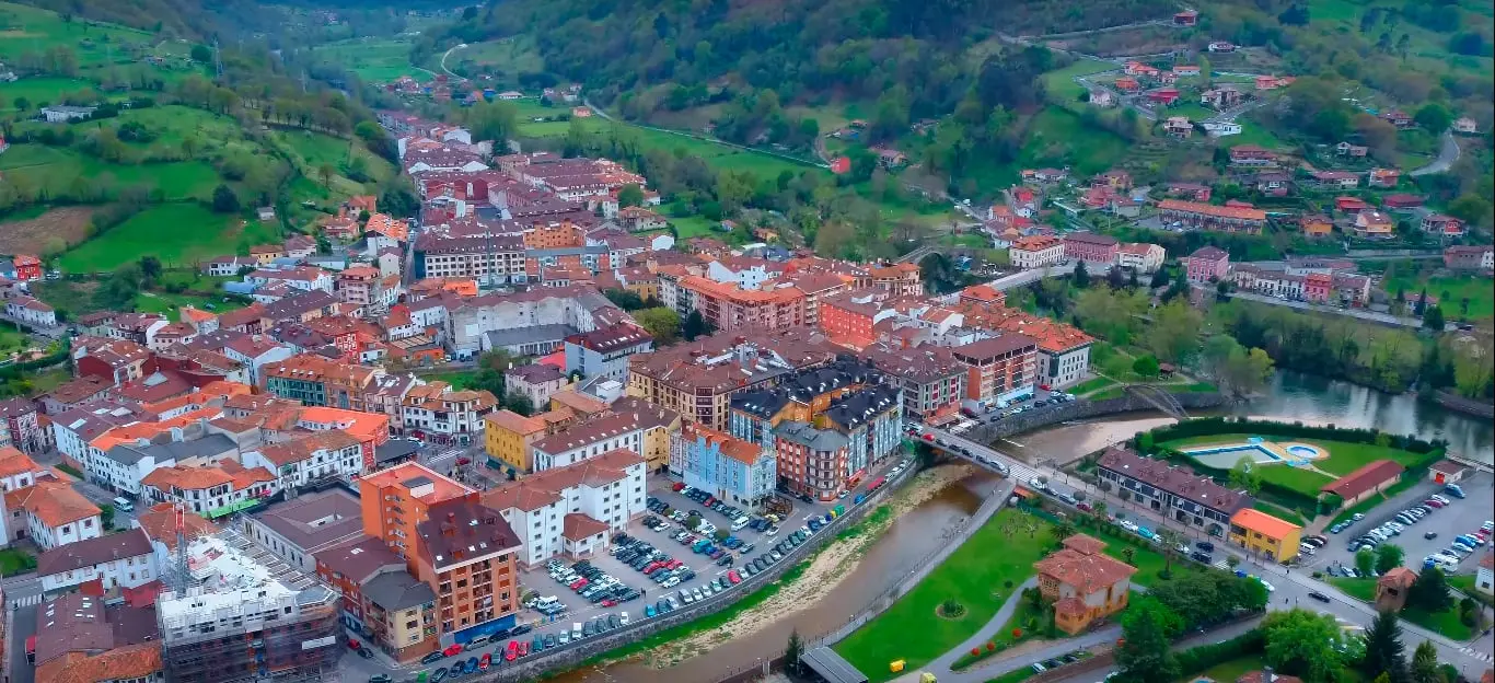 Vista aérea de Cangas de Onís